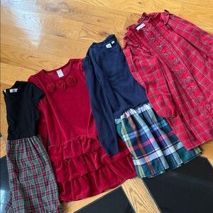 A bundle of girls holiday dresses vineyard Gymboree gap and Zara
